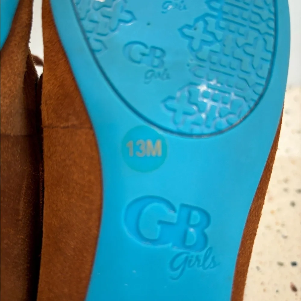 Gianni Bini Little Girls Leather Moccasin Rainbow‎ Rhinestone Shoes Sz 13M